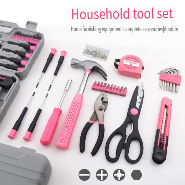13PCs Pink DIY Tool Kit with E - огляд і ціна Power Tools Plumbing