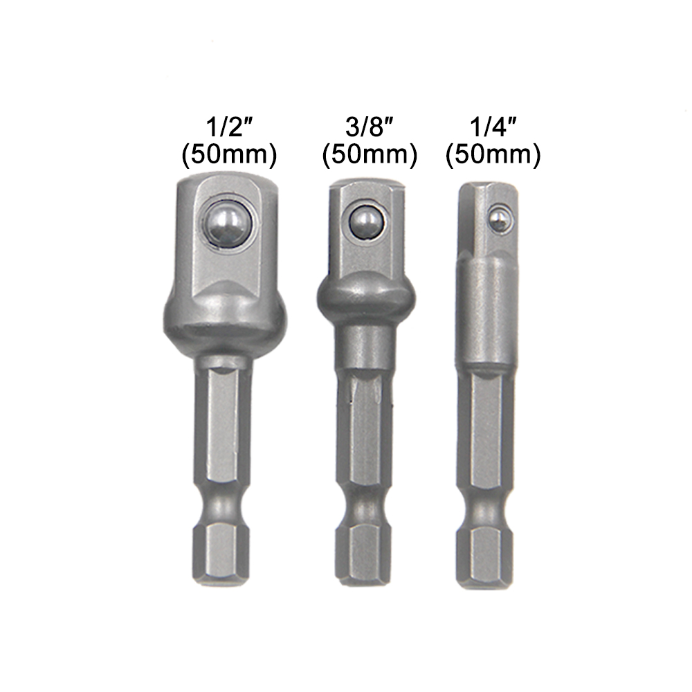 3PCS Socket Adapter 1/4 3/8 1/ - огляд і ціна Power Tools Plumbing