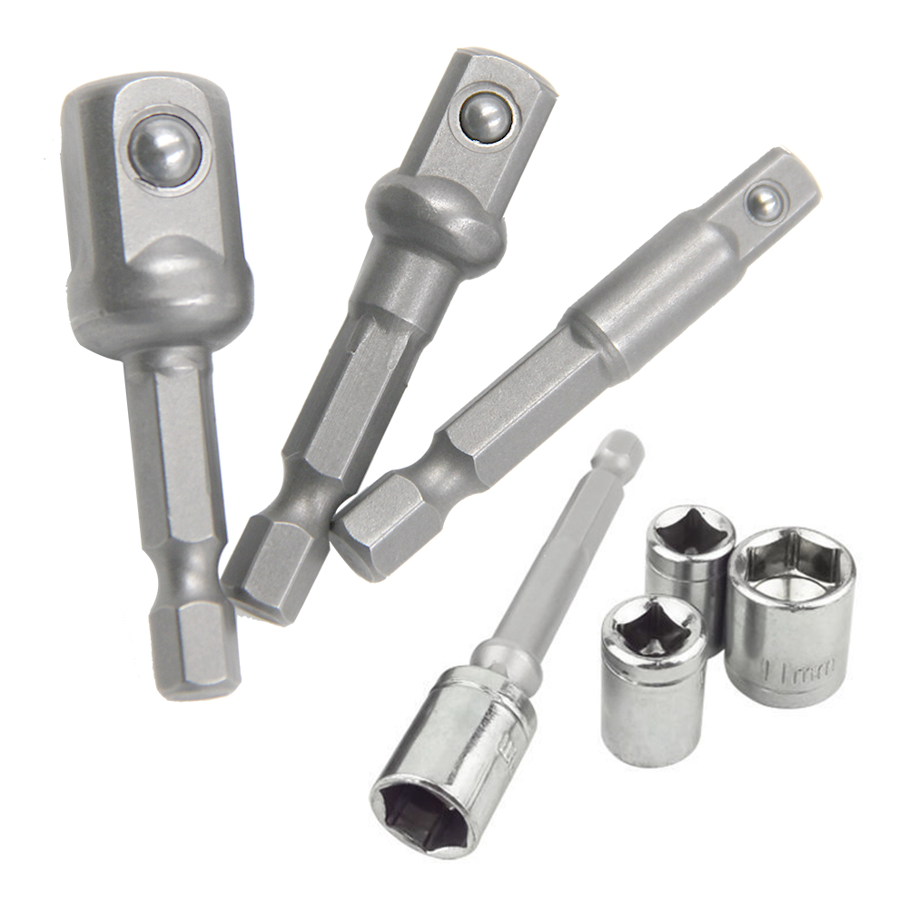 3PCS Socket Adapter 1/4 3/8 1/ - огляд і ціна Power Tools Plumbing